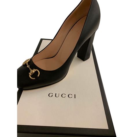 gucci matte black high heel|black Gucci high heels.